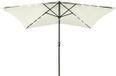 vidaXL Parasol met LED's en stalen paal 2x3 m zandkleurig