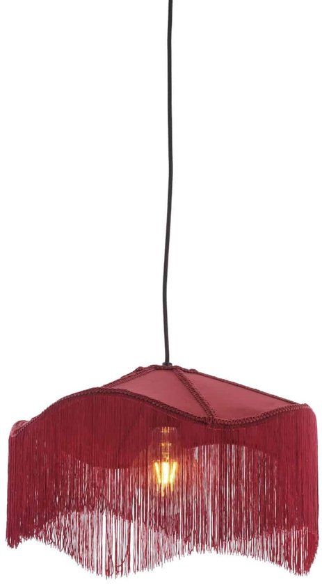Light & Living Hanglamp Tiffany - Rood - Ø40x26cm