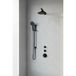 Saniclass Brauer Zwart Thermostatische Inbouwdoucheset 20cm Hoofddouche Wandarm 3 Standen Handdouche Glijstang Mat Zwart 5-S-036