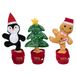 Svenska Living Kerstplush zing/licht/dans 35cm 3 assorti