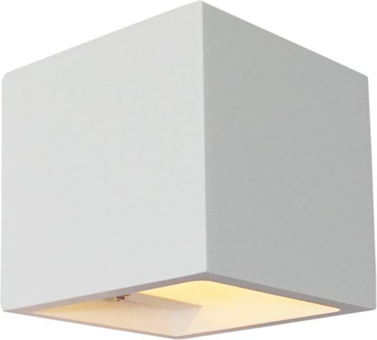 Artdelight Plaster Wandlamp Vierkant Wit - Keramiek - G9 - 2019