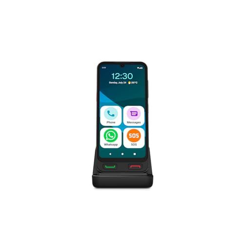 SPC Zeus 2 Pro Smartphone voor senioren, eenvoudige modus, fysieke knoppen, XXL-symbolen, compatibel met App Care, afstandsbediening en locatie, 15,5 cm (6,1 inch) display, dubbele camera, 128 GB