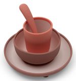 Jollein Toddler Dinner Set Silicone Blush Shades