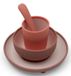 Jollein Toddler Dinner Set Silicone Blush Shades