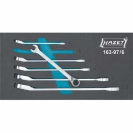 HAZET Ringratel-steeksleutelset 6-delig 8-19mm in 1/3 163-97/6