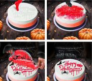 Fiestas Guirca Happy Halloween Cake Stencil - 25 cm
