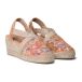 Toni Pons Femme espadrille en cuir imprimé avec compensé et brides élastiques | TELVA-LL
