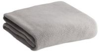 Merkloos Fleece deken/plaid Cosy - lichtgrijs - 120 x 150 cm