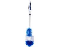 Fackelmann Toiletborstel met lip 39,4 x 8,9 x 7,6 cm wit/blauw
