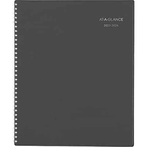 AT-A-GLANCE 2023-2024 Academic Planner - Monthly - 8.5" x 11" - Charcoal