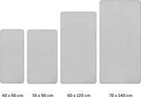 Laleni Jersey Baby/Kind Hoeslaken - Actief Ademend - Oeko-Tex Certificeerd - Babybed, Wieg, Kinderbed 100 x 100 x 10cm, maanlichtgrijs, vierkant