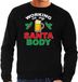 Bellatio Decorations Foute kersttrui - Santa Body - heren - zwart - kerstborrel - sweater S