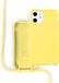 Coverzs Housse en silicone avec cordon - Coque de téléphone avec cordon - Coque arrière avec cordon - Cordon - Convient pour Apple iPhone 11 - Jaune