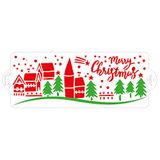 Decora 9270975 sjabloon kerstland 10 x 28 cm, plastic