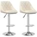 Maison Exclusive - Lot de 2 tabourets de bar en velours crème