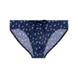 HOM Summer Swim mini briefs Navy print Mannen L