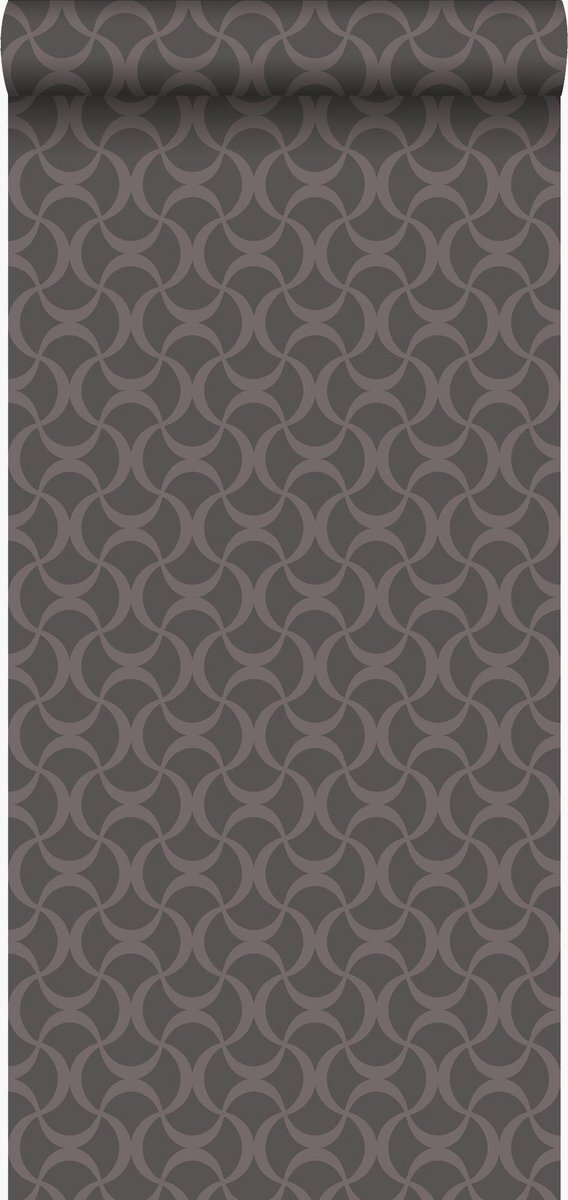 Origin Wallcoverings behang grafisch donkergrijs - 345740 - 53 cm x 10,05 m