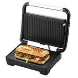 Swiss Haus® PG2228 Panini Grill 1600W – 28 x 17 cm - Contact Grill & Tosti Apparaat – PFAS Vrij Antiaanbaklaag – Cool Touch Handgreep – RVS Design – Zwart