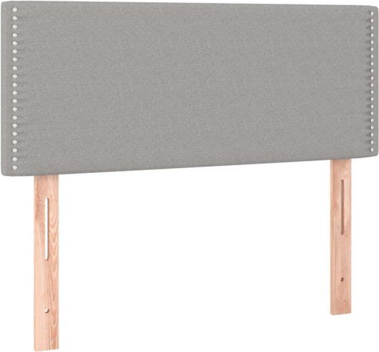 vidaXL Hoofdbord Stof Lichtgrijs 100 x 5 x 78/88 cm