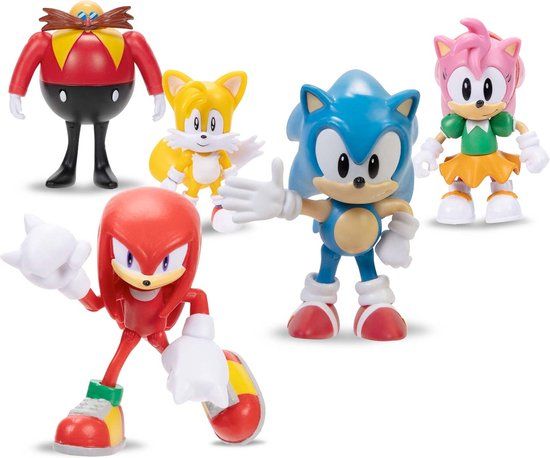 Jakks Sonic Figuren 6.5 cm 5 Stuks - Actiefiguren - Jongens en meisjes