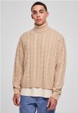 Urban Classics Boxy Roll Neck Sweater Beige XL