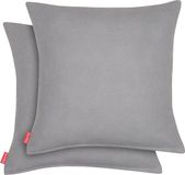 Blumtal Chenille Kussenslopen - Set van 2 - Zacht en met Blinde Rits - Kussenhoes 45 x 45, Grijs