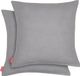 Blumtal Housse de coussin en chenille - Lot de 2 - Doux et avec fermeture éclair invisible - Housse de coussin 45 x 45, gris