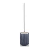 kela Toiletborstel met houder 44,5 cm AVA, toiletborstel met verwisselbare borstelkop, WC-borstelset, keramiek, roestvrijstalen handgreep, blauw