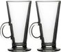 Urban Living Koffie glas - 2x - latte macchiato - met oor - 280 ml - transparant