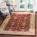 Safavieh Lyndhurst Collection LNH312A Traditionele Oosterse tapijt, rood/ivoor traditioneel 4' x 6' rood/ivoorkleurig.