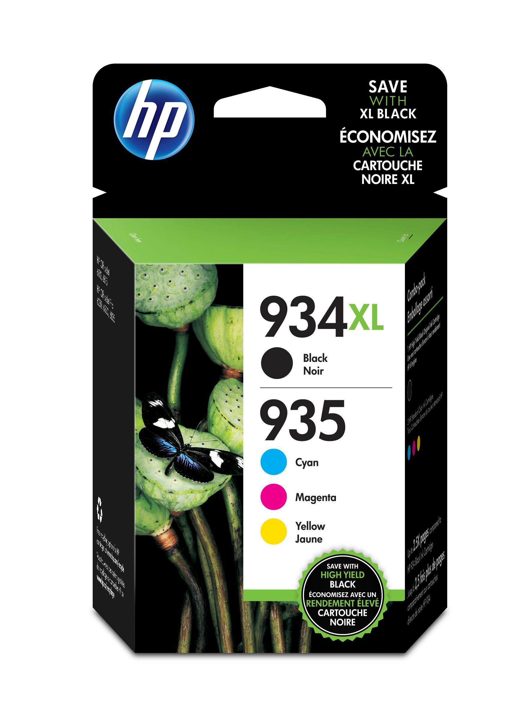 HP 934XL/935XL Ink Cartridge Multipack - Black, Cyan, Magenta, Yellow