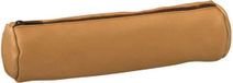 Elba Pennenetui 22x6cm Leer Rond Beige