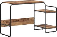 vidaXL Bureau met opslag Oud hout 131,5 x 50 x 75,5 cm