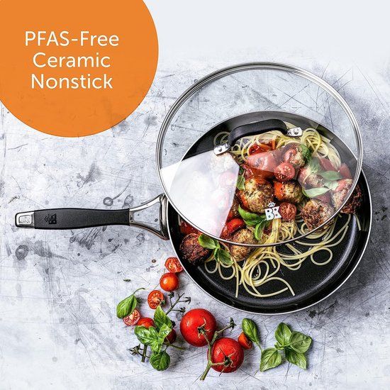 BK Intelligence hapjespan 28 cm inductie pfas-vrij blacksilver
