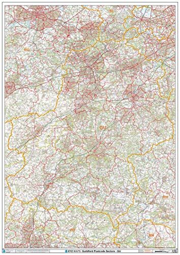Guildford - GU - Postcode Map - Paper