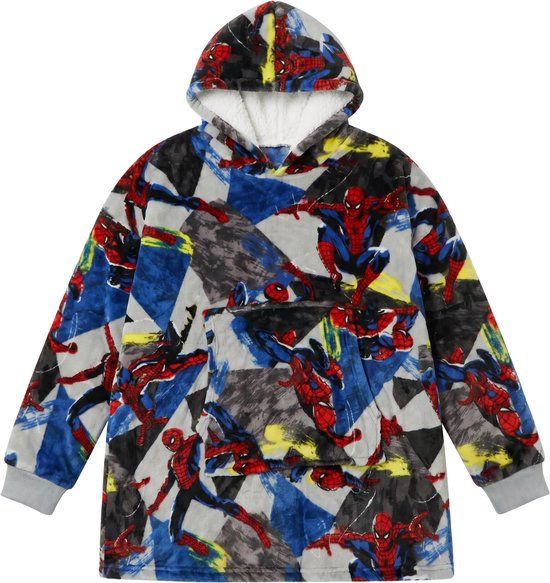 4KidsOnly Aymax Spider-Man Hoodie Fleece deken, Jump - Kind (One Size) - Katoen