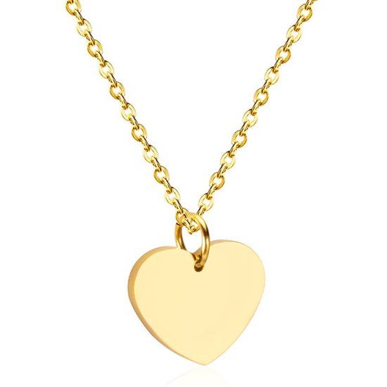 Cilla Jewels dames ketting Edelstaal verguldkleurig Hartje