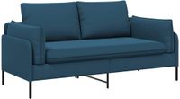 vidaXL Sofa 2-zits Blauw Fluweel 188 x 81 x 89 cm