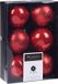 Christmas Decoration Koopman International 6x Kerstboomversiering luxe kunststof kerstballen rood 8 cm