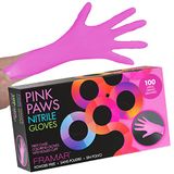 Framar Pink Paws Nitrile Gloves 100st Large