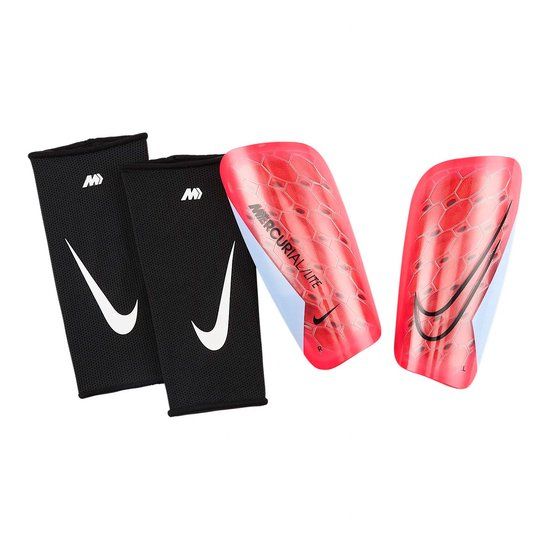 NIKE - Mercurial Lite Voetbalscheenbeschermers - Rood - Maat L