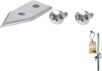 Westmark Set van 3 reserveonderdelenset, snijmes + 2 schroeven voor blikopener Sieger Clou 30/40/50, roestvrij staal, zilver, 19952280