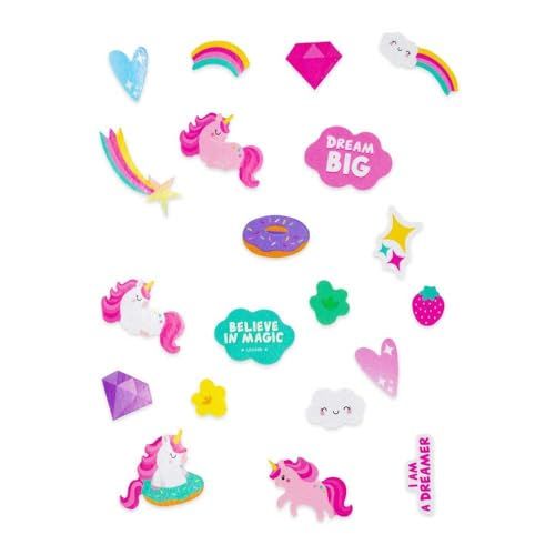 Legami Reflecterende fietsstickers met stijl, reflecterende stickers, zon- en regenbestendig, eenvoudig aan te brengen en te verwijderen, fietsdecoratie voor kinderen, eenhoorn, standaard