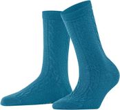 FALKE Declivity eenkleurig wol sokken dames blauw - maat 39-42