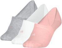 Calvin Klein Dames Footies Mid Cut 3-Pack Pink