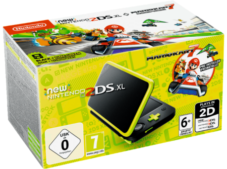 Nintendo New 2DS XL - Zwart/Groen - Incl. Mario Kart 7
