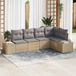 Maison Exclusive - Ensemble de jardin 5 pièces, beige, en polyrotin