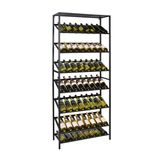 Étagère à vin en métal noir modèle 6
