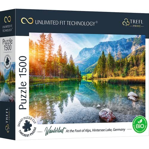 Trefl Prime - UFT Puzzel Wanderlust: At The Foot Of Alps, Hintersee Lake, Germany -1500 Elementen, Dikste Karton, BIO, Alpen, Beieren, Hintersee Meer, Voor Volwassenen En Kinderen Vanaf 12 Jaar