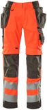 Mascot Safe Supreme pantalon met spijkerzakken 15531-860 - hi-vis rouge/gris foncé - C60